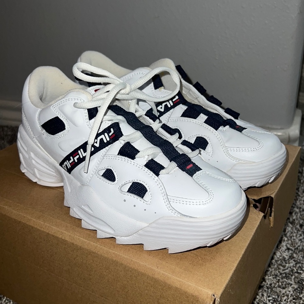 Lightly used, platform FILA shoes